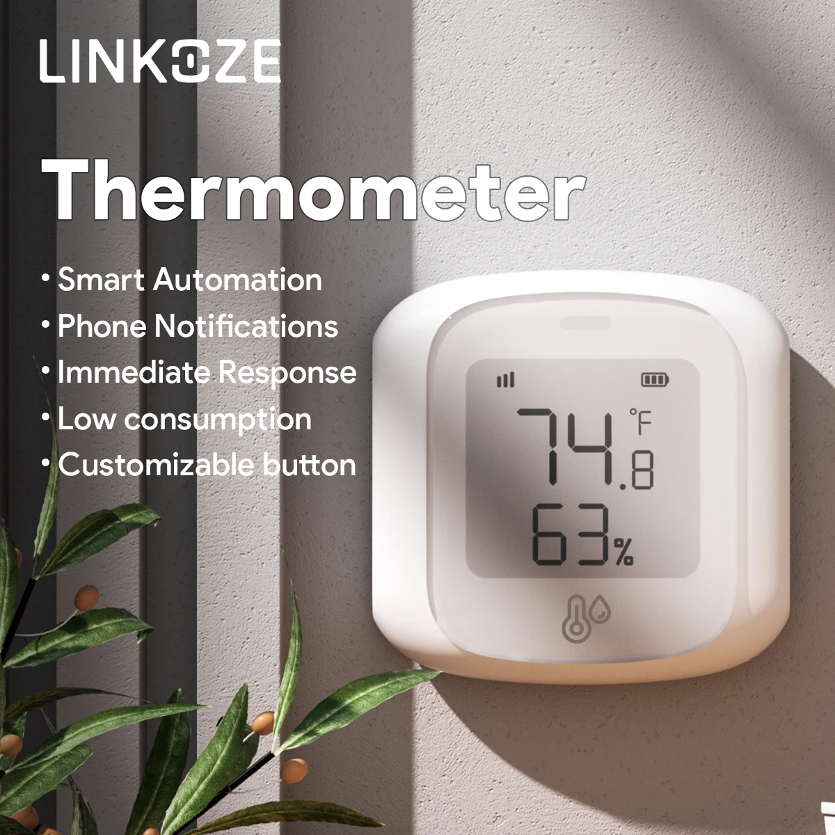 Linkoze Smart Temperature Humidity Sensor Zigbee / Wifi Indoor