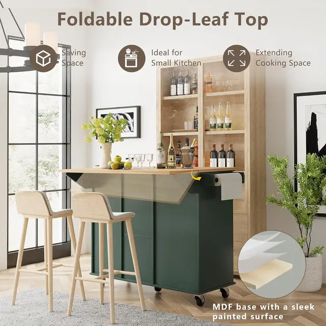 Rolling Kitchen Island Cart 5