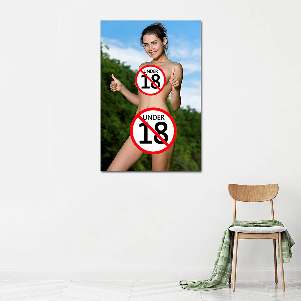 1 Piece Canvas Paintings Naked Teen Girl Poster Sexy Young Beauty Wall Art  Prints Picture for Bedroom Home Decor No Frame