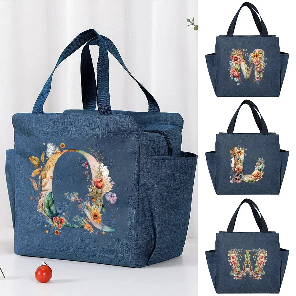 

Lunch Bag Insulated Thermal Dinner Bags Handbags Cooler Box Waterproof Zipper Tote Pouch for School Child Food Breakfast Box