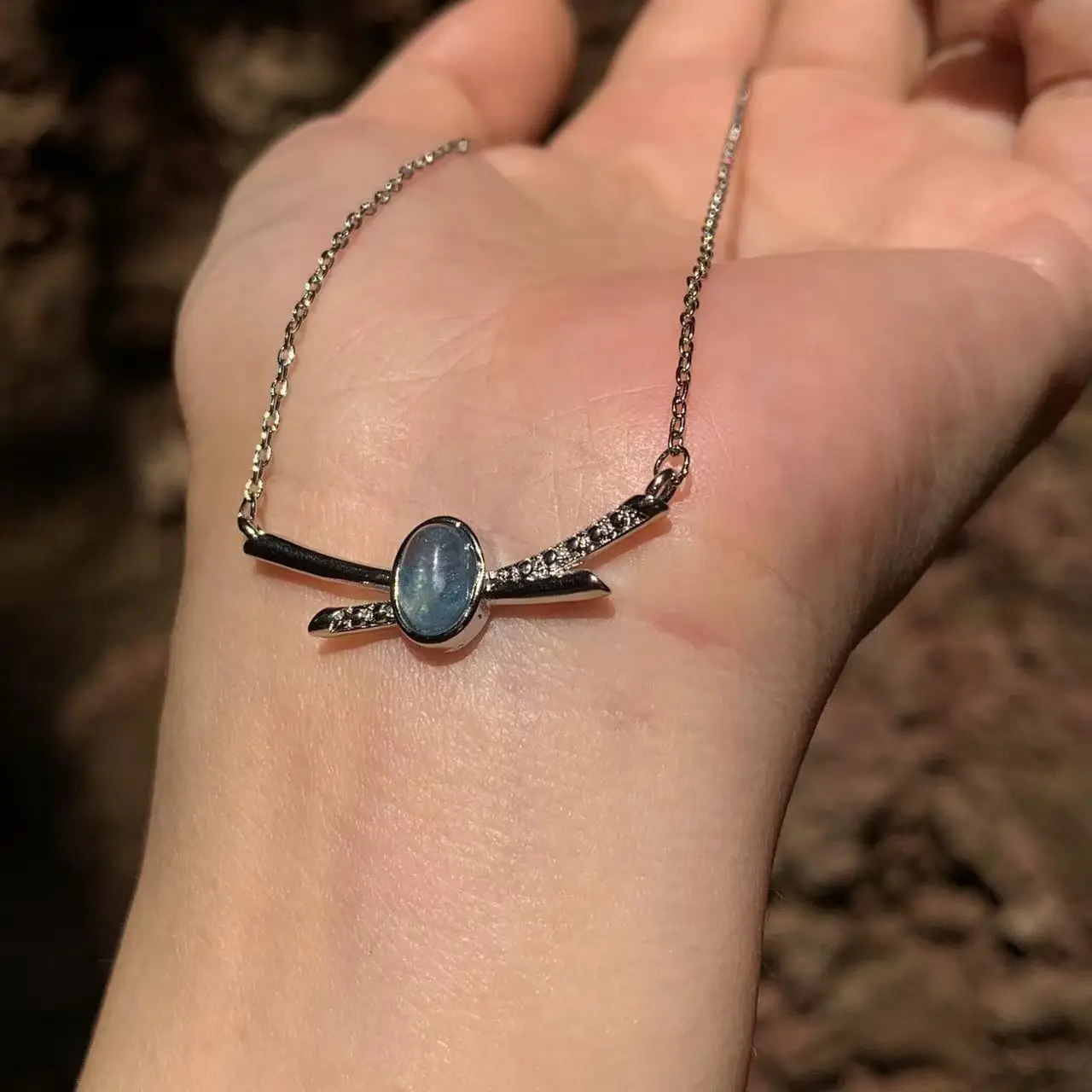 Natural Aquamarine Pendant Necklace Heart Fine Jewelry Handmade Stones Wholesale Healing Energy Gift Lucky Jewelry