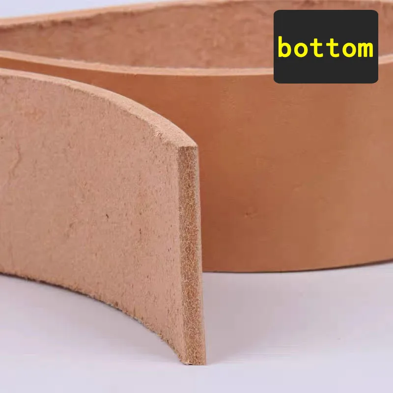 순수 소 가죽 원래 색상 야채 무두질 가죽 벨트 스트립 여성과 남성을위한 반제품 머리없는 바지 벨트 수제 DIY