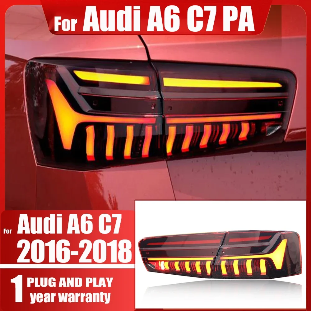 

For Audi A6 C7 PA 2016-18 Taillight Modified LED Reversing Lamp Turn Signal Brake light Daytime running light Car ArAccessories