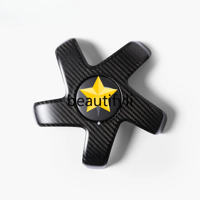 Car trim carbon fiber hub nut kit model 3 personality
