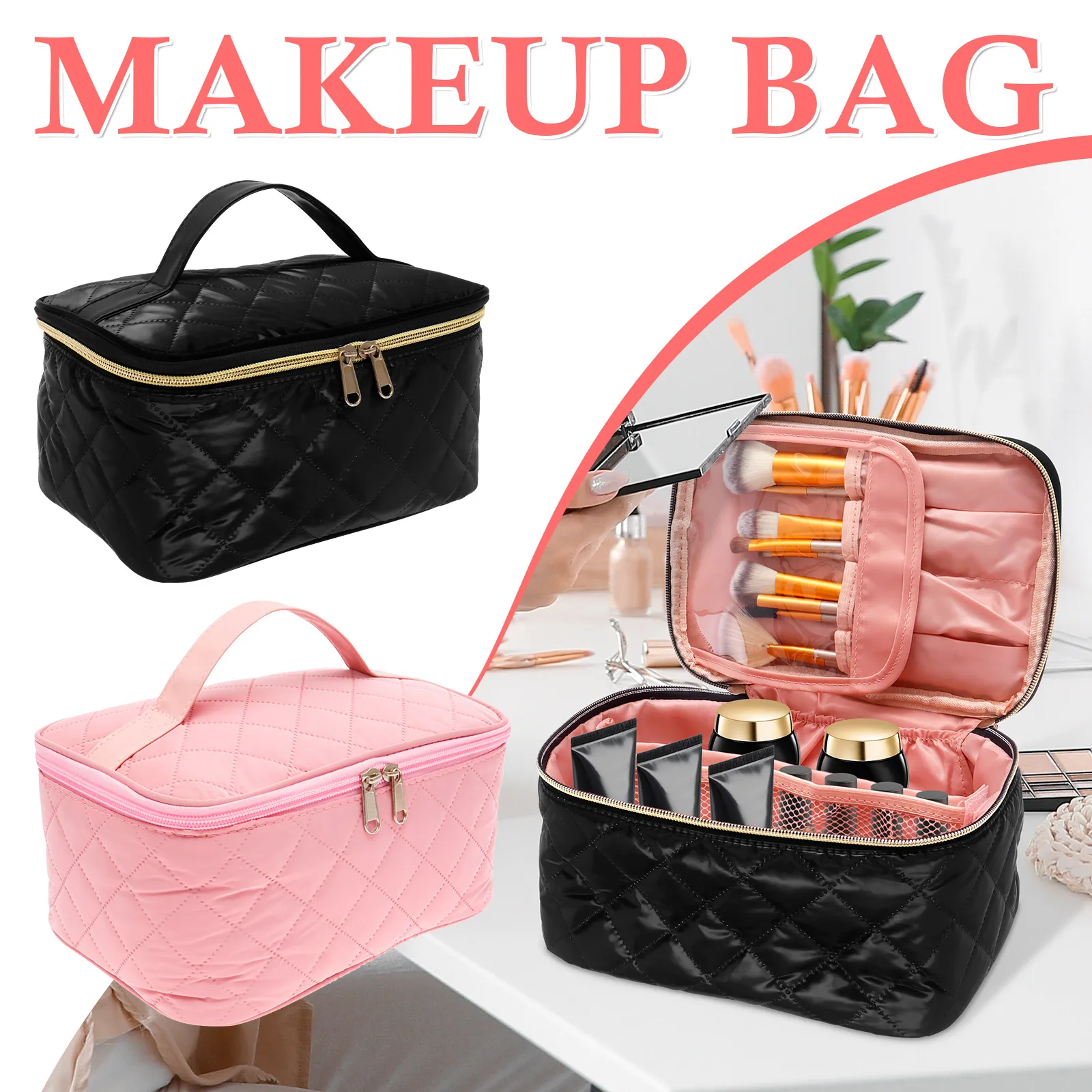 Portable Polyester Nail Polish Storage Bag