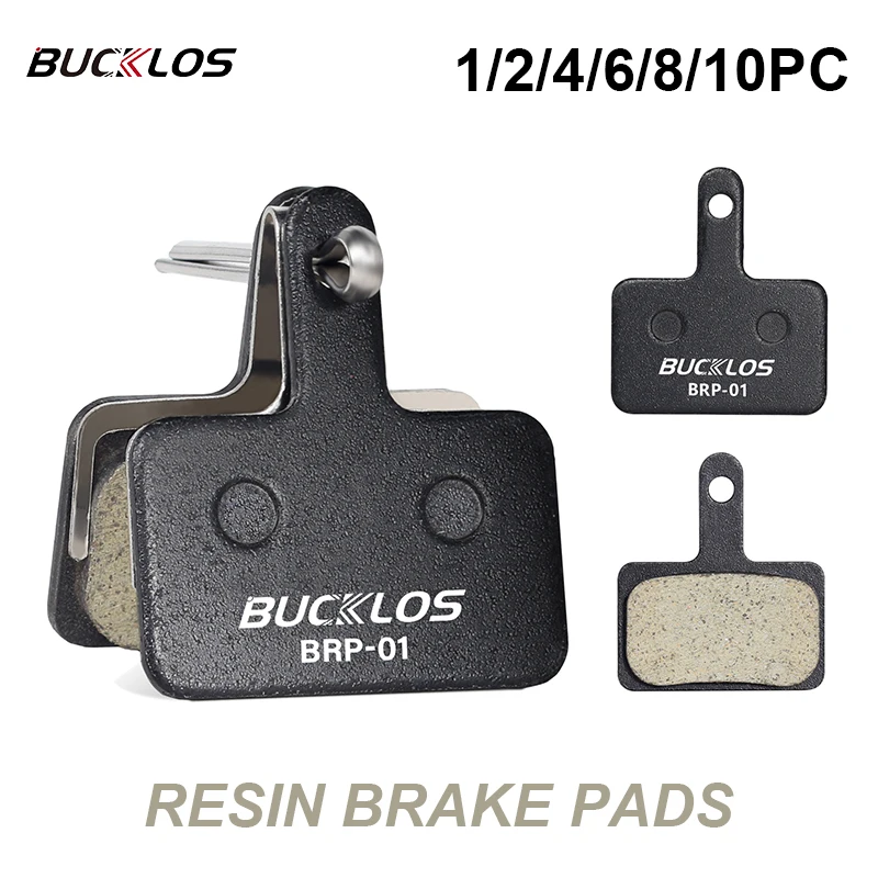 Bicycle Disc Brake Pads BUCKLOS Brake Pads Resin MTB Road Bike Hydraulic Disc Pads For SHIMANO MT200 B01S Wear-resistant Durable Bicycle Disc Brake