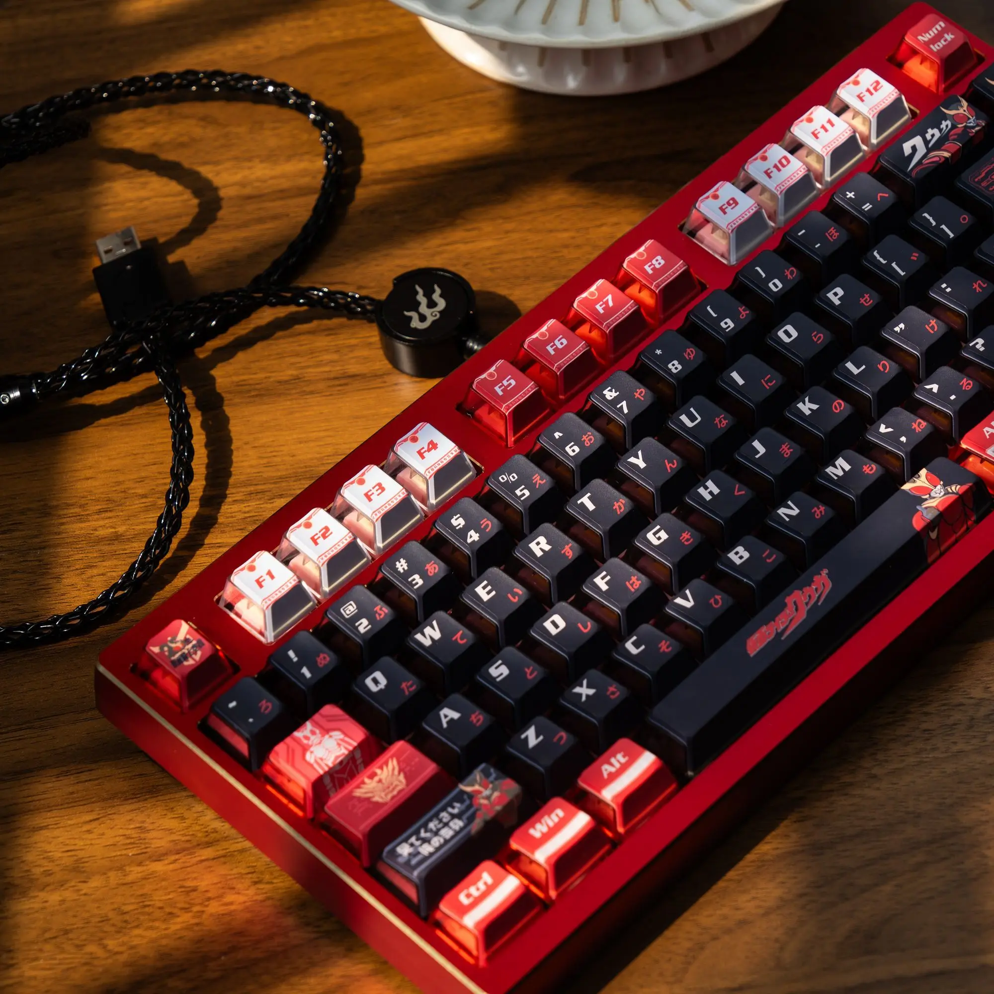 A.K　キーレッド 142 Keys Kamen Rider Kuuga Keycaps Anime DIY High Value Boys Gift