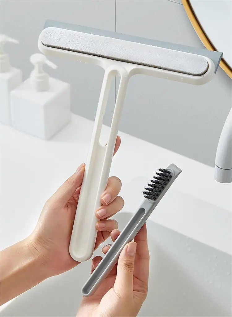 Glass Cleaner Squeegee 1pc Silicone Water Wiper Plate For Car Windshield Window Bathroom Kitchen