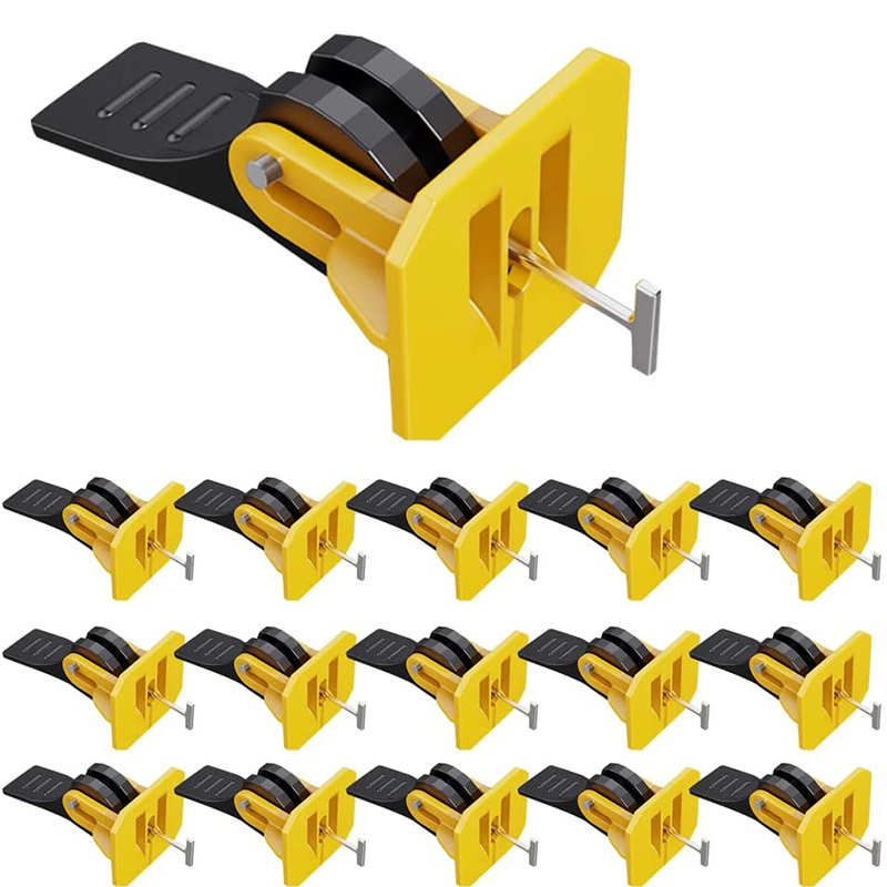  10pcs Reusable Tile Leveling System for Perfectly Aligned Flooring and Wall Tiles - Replaceable Steel T-Pins Included 