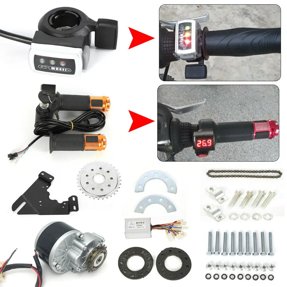 Electric Bike Left Side Drive Motor Kit Mountain Bike Conversion Custom fc 280sc 20150 dc motor door lock actuator for kia borrego 3 8l 4 6l mohave magentis mk2 carnival drive side