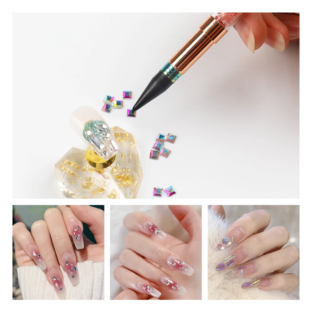 Description Picture 6 of itemANGNYA Double Head Nail Art Diamond Point Drill Pen Rhinestones Gems Picking Wax Pencil Picker Replacement Head Dotting Tools