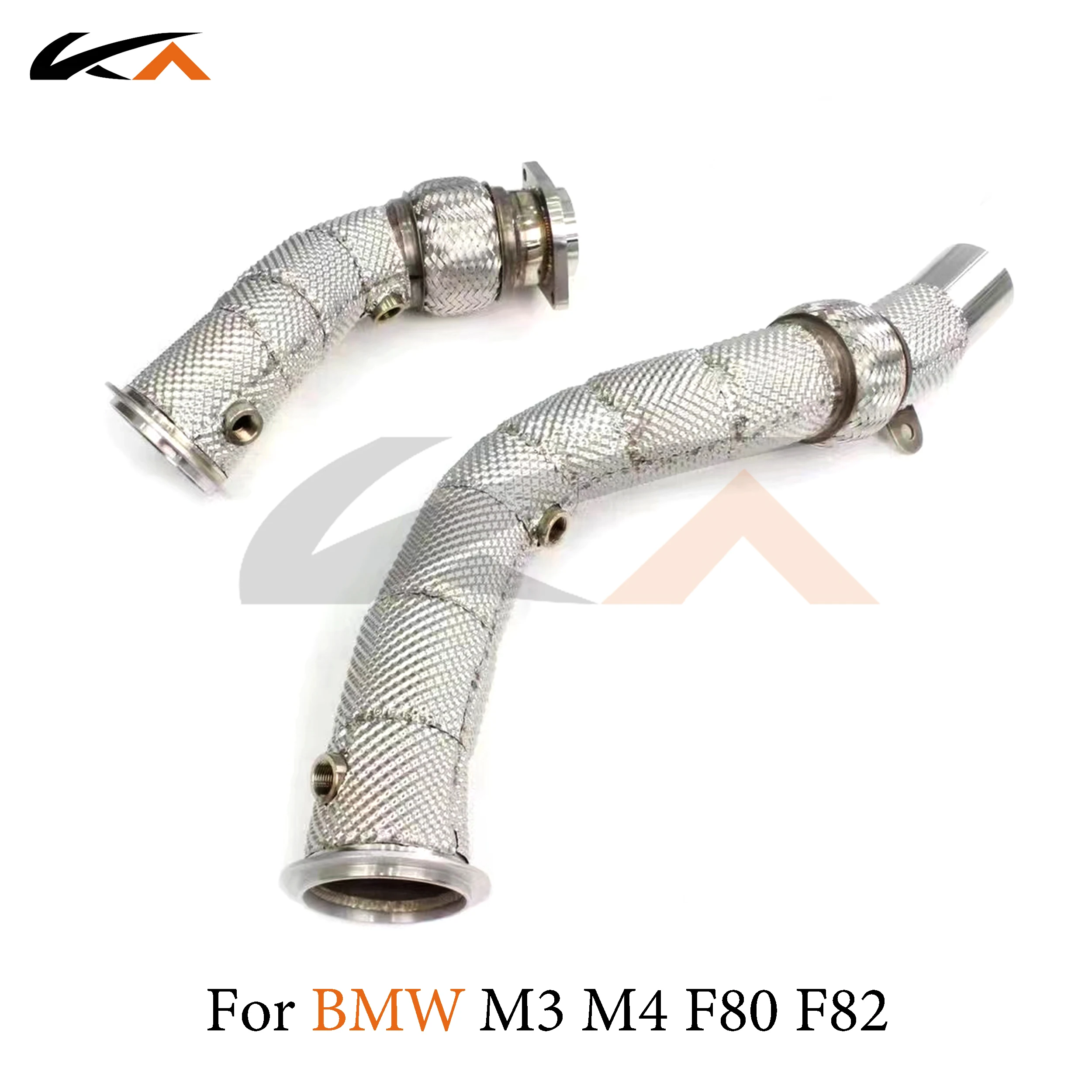 KA 튜닝 다운파이프 배기 스테인레스 스틸 헤더, BMW M3 M4 F80 F82 성능 자동차 부품, 열 차폐 촉매