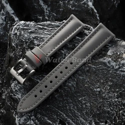 Premium Waterproof Nylon Sailcloth Quick Release Watch Band Strap - 20mm (Grey)