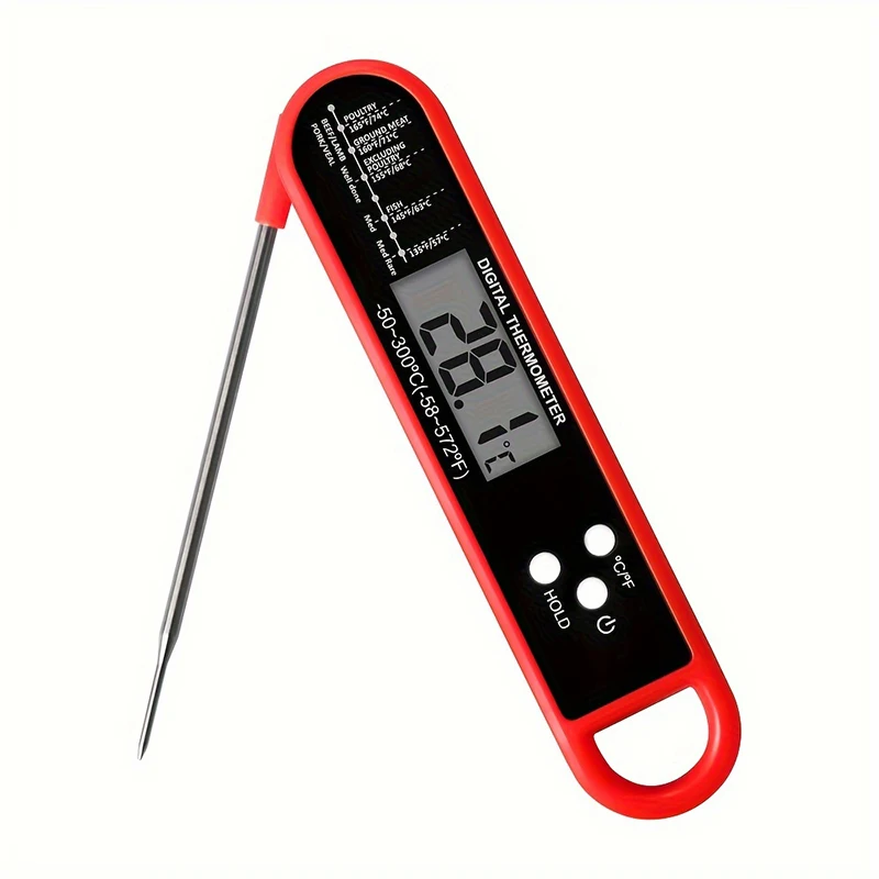 Digital Food Thermometer for Cooking and BBQ - Accurate Temperature Gauge for Meat and Milk