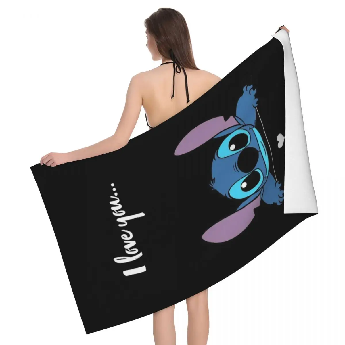 

Custom Cute Stitch Super Soft Microfiber Bath Beach Towel Quick Drying Cartoon Shower Pool Towels