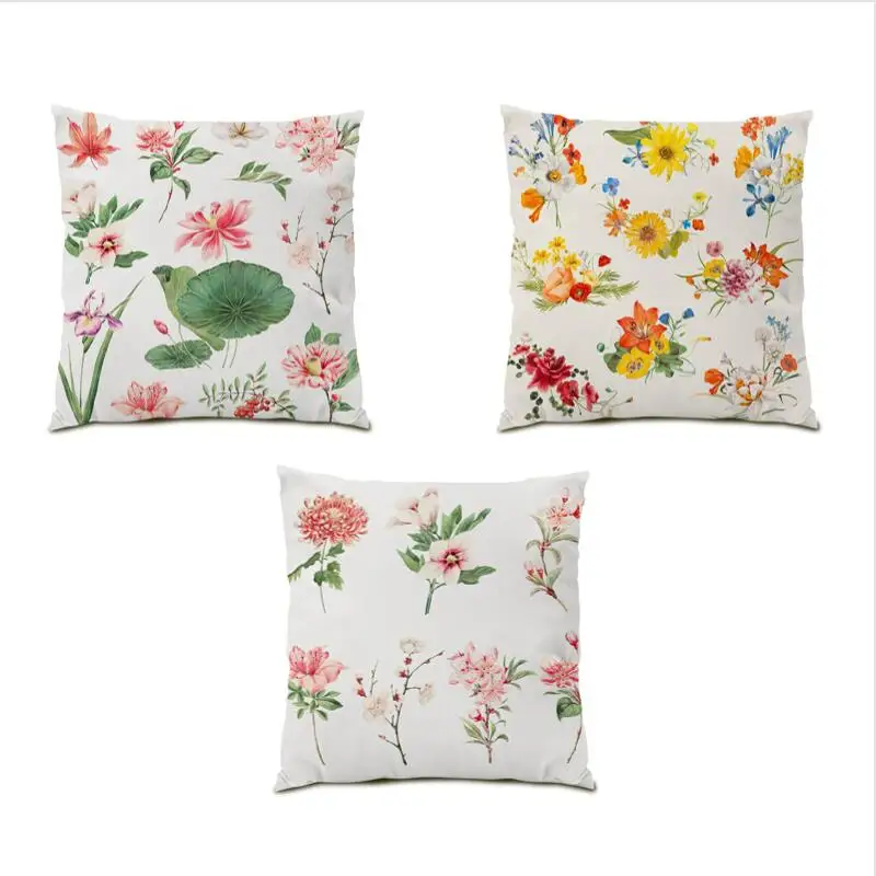 

Throw Pillow Covers Print Decoration Home Plants Decoration Sofa Cushion Cover 45x45 Square Leaves Printing Monstera E0725