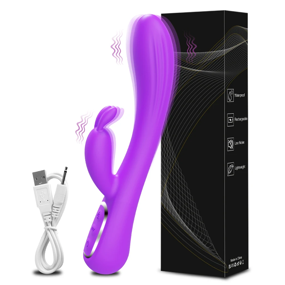 Potente vibratore da coniglio per donne, dildo riscaldante femminile, stimolatore del clitoride, punto G, giocattolo sessuale per capezzoli_voghion.com