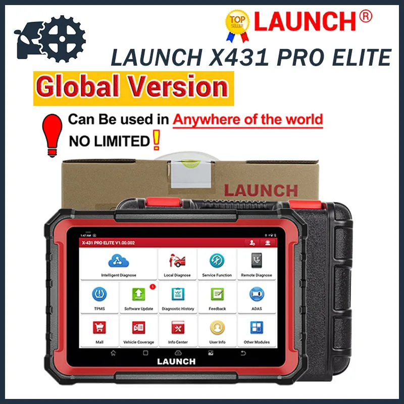 

LAUNCH X431 PRO ELITE Car Diagnostic Tools CAN FD DOIP All System 31 Reset Active Test Auto OBD OBD2 Scanner X431 V Autel MK808