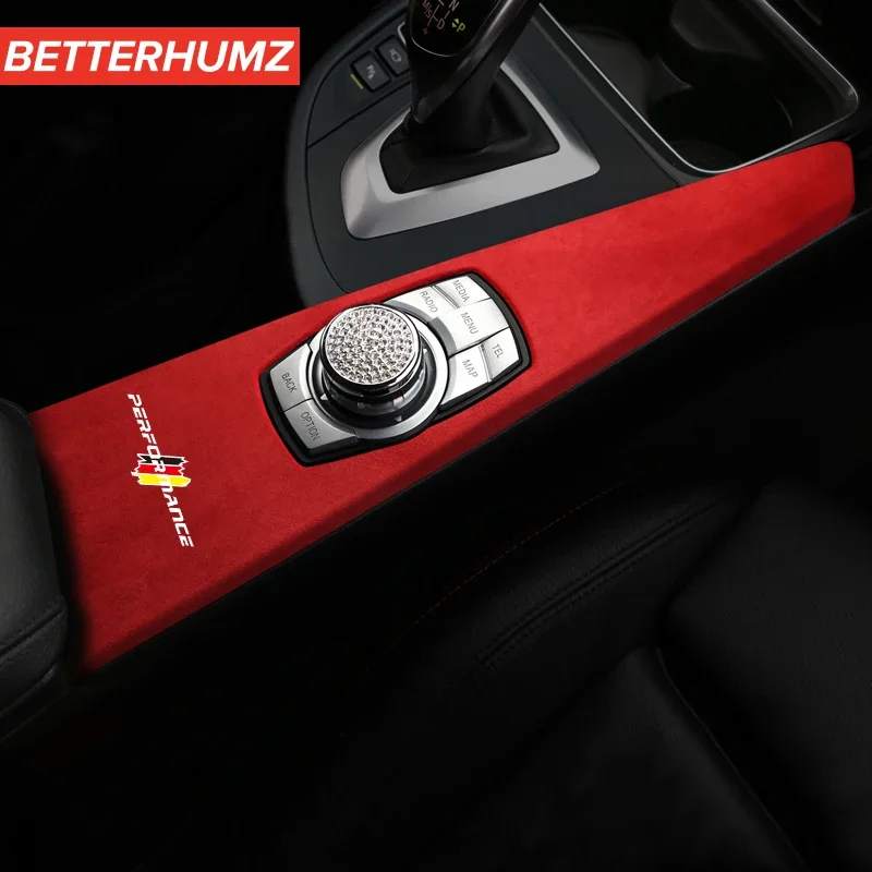 For BMW F30-F36 Multimedia Knob Panel Trim Cover MP Alcantara Sticker Interior Accessory