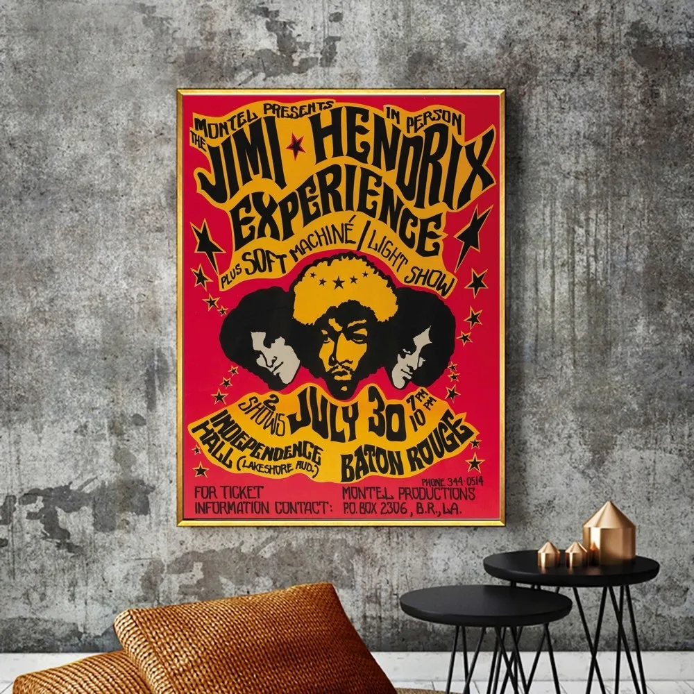 thumbnail image 1 of Diseños Póster de Jimi Hendrix Impresiones de pósteres Dormitorio Oficina Sala de estar Arte Pintura de pared Decoración del hogar Pegatina, 1 of 5