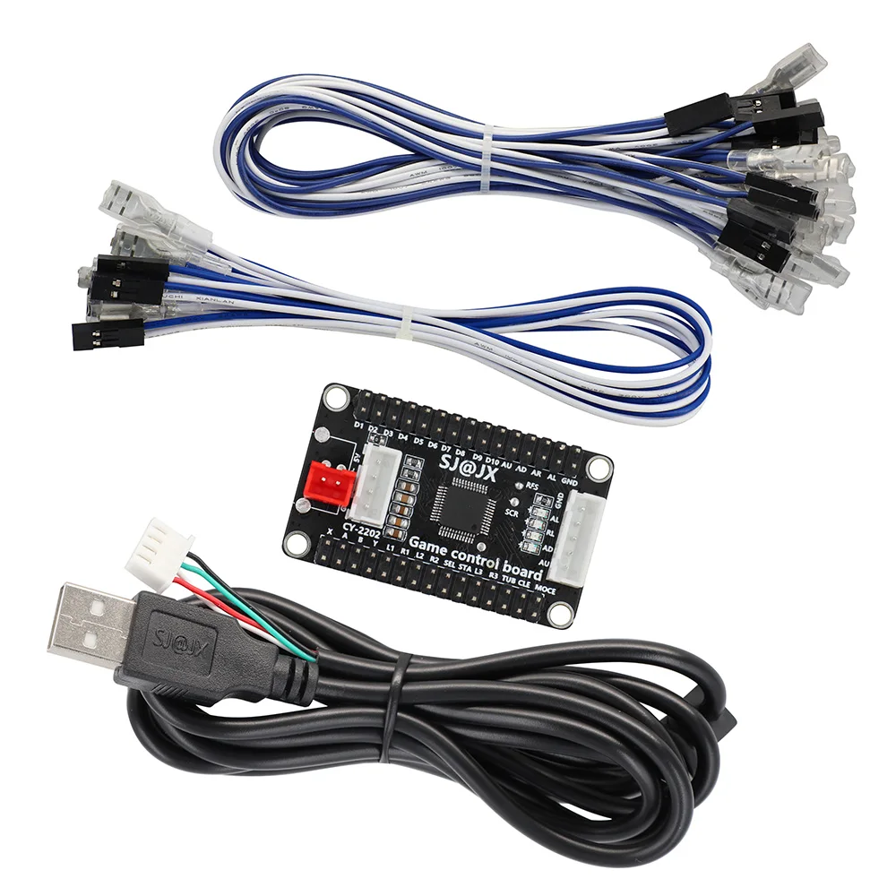 NEW Zero Delay Arcade USB ENCODER PC PS3 Switch Raspberry Pi Nintendo TO JOYSTICK FOR 5PIN JOYSTICK & 2.8MM BUTTON 