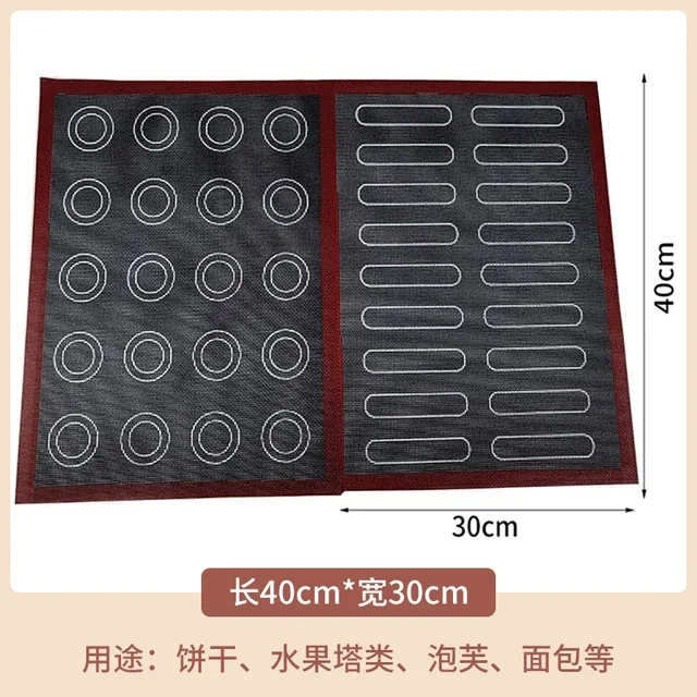 Perforated Silicone Non-Stick Baking Mat for Eclairs, Macarons, Bread, and Cookies