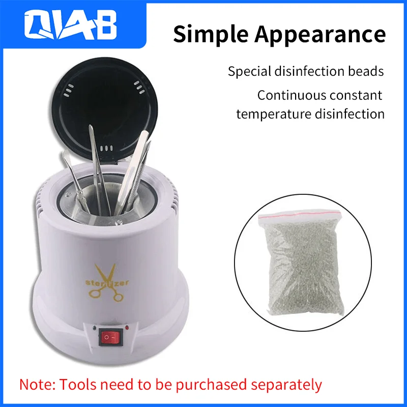 Glass Bead Nail Sterilizer Tools Cleaner Pot for Manicure Salon Nipper Machine Scissor Quartz Ball High Temperature Sterilizing