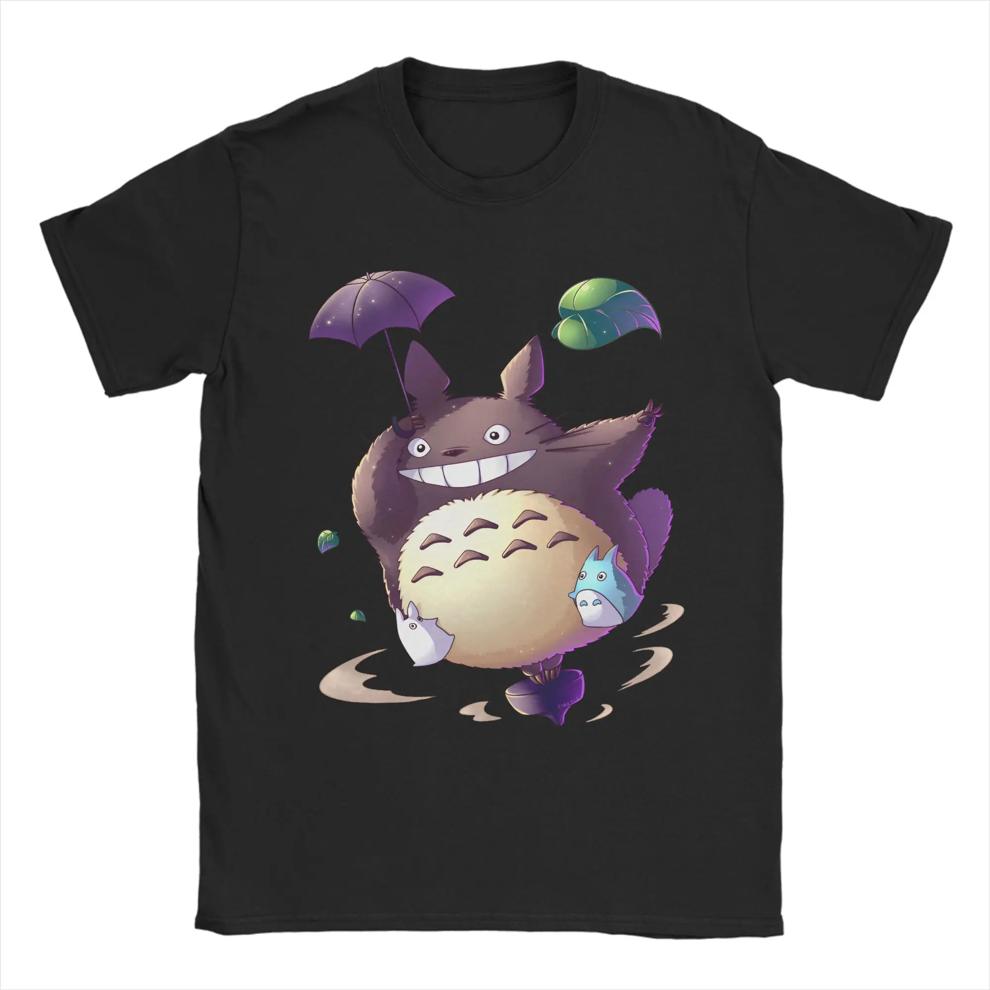 Vintage Totoro-Inspired Graphic Cotton T-Shirt - Fun & Casual Crewneck Tee
