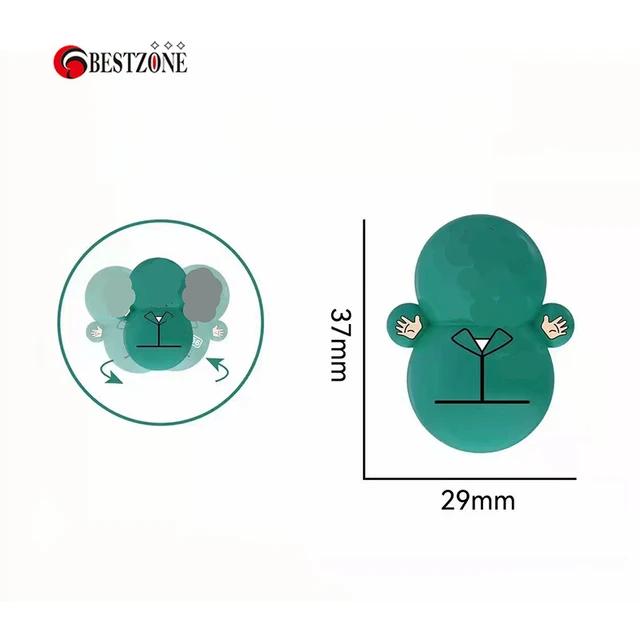 50PCS 1.14*1.46Inch Mini Tumbler Toy  Roly-poly Tilting Self-righting Doll Puzzle Nostalgic Traditional Toy Gift Cartoon Animal 5