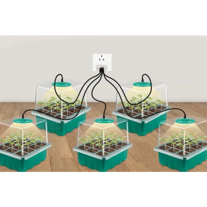 Full Spectrum LED Growing Lamps Seed Starter Trays Greenhouse Growing Lamps For Indoor Plant Germinating Intelligent Control led grow light grow light