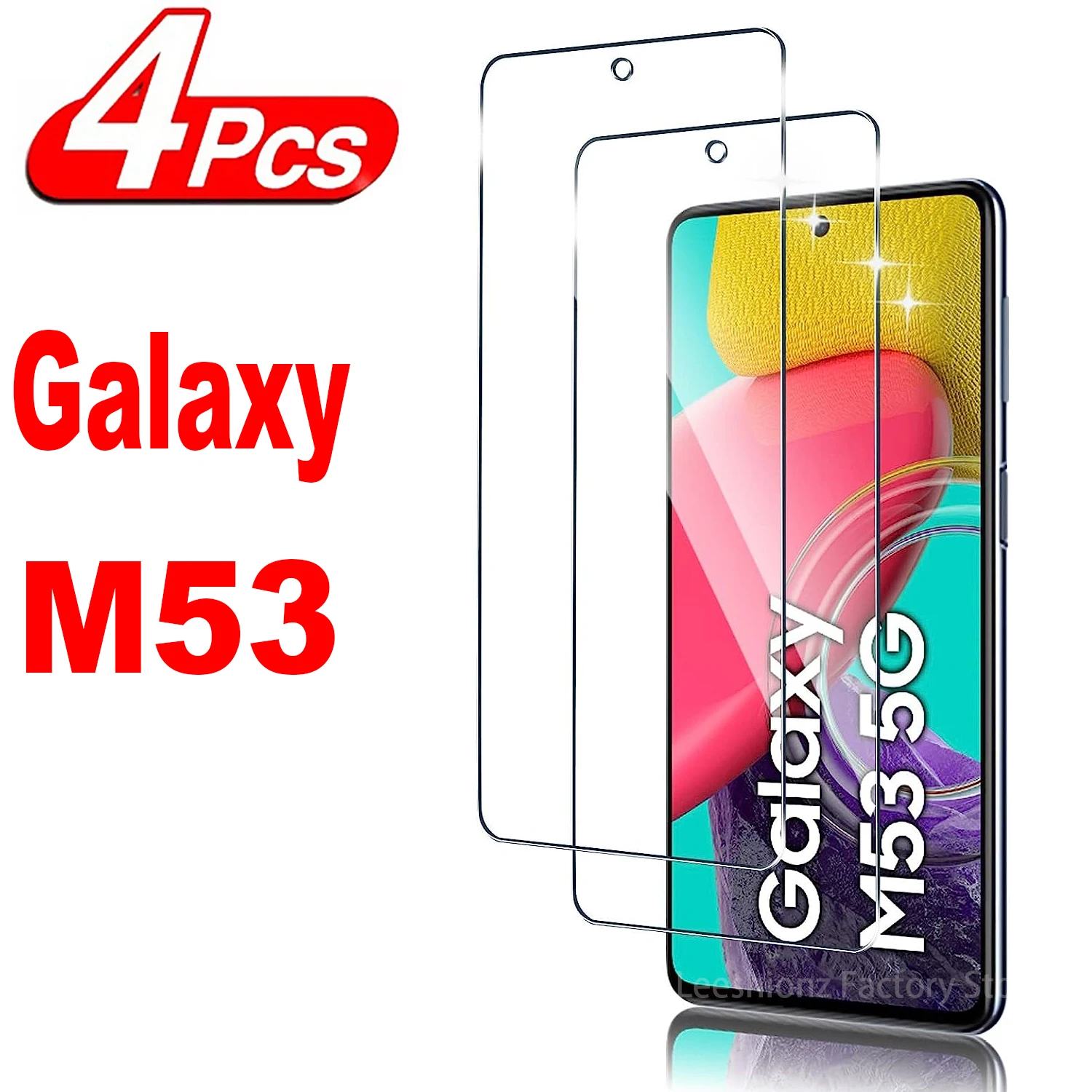 

2/4Pcs Screen Protector Glass For Samsung Galaxy M53 Tempered Glass Film