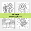 CUTE CAT Bold-easy Coloring Book for Adults Picture Book 24 Page Cute Drawing Books Perfect Gift for Party and Birthday 4
