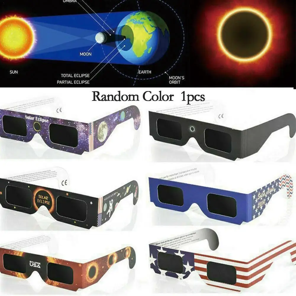 

10/20Pcs Solar Eclipse Glasses Safety Shade Direct View Of The Sun - Protects Eyes From Harmful Rays During Random Color