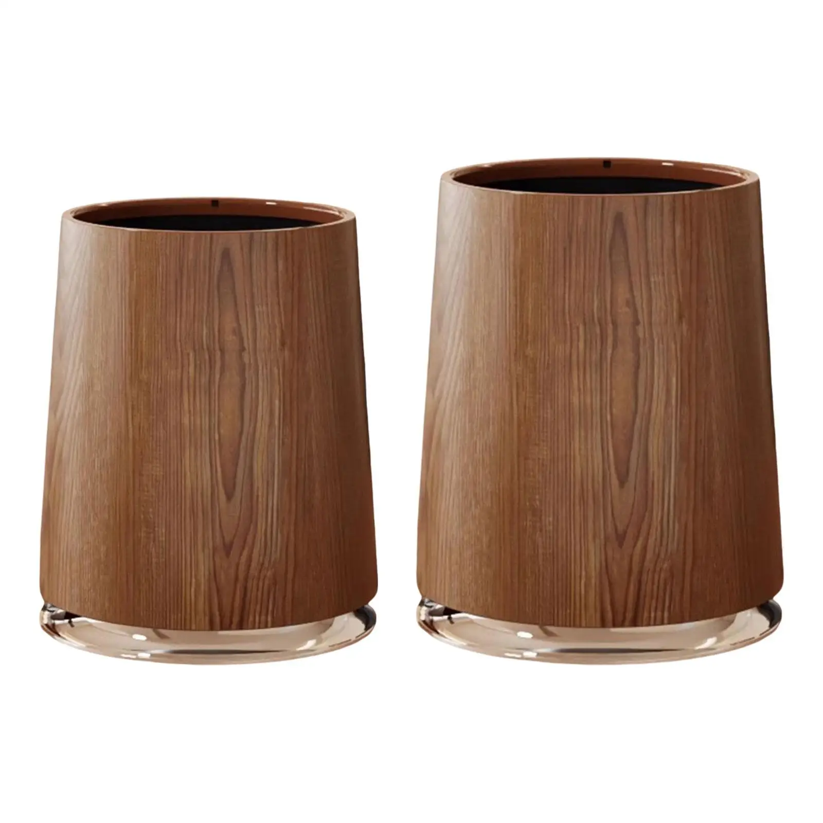 Trash Can Imitation Wood Grain,Sturdy,Farmhouse Decorative Portable Garbage Can Wastebasket Bin Open Top for Office Bedroom Home