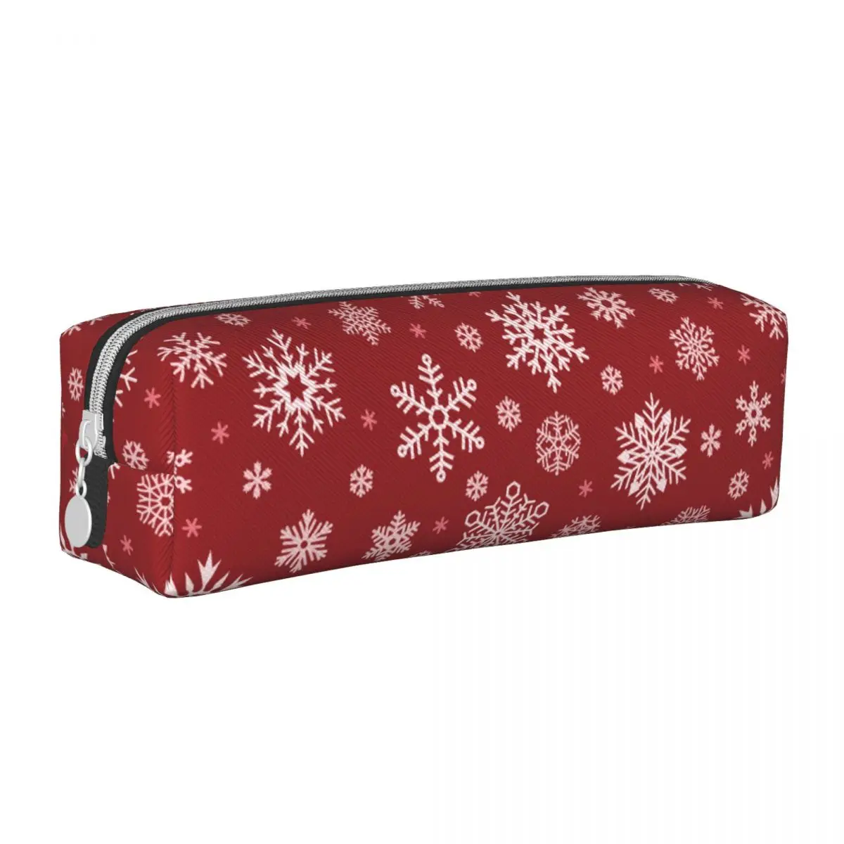 

Red Merry Christmas Pencil Cases New Year Snowflake Pencilcases Pen for Student Big Capacity Bags Students School Stationery