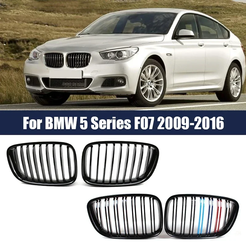 

For BMW 5-Series 2009-2016 GT F07 528i 535i 550i Car Front Bumper Kidney Grille M Style Gloss Black Grilles Auto Accessories