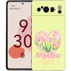 Green Floral Shockproof TPU Phone Case - Soft Black Cover - Pixel 10 Pro XL (A12)