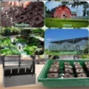 A hand-held garden clod maker with 4 square molds, a durable plastic seedling tool for indoor and outdoor gardening 6