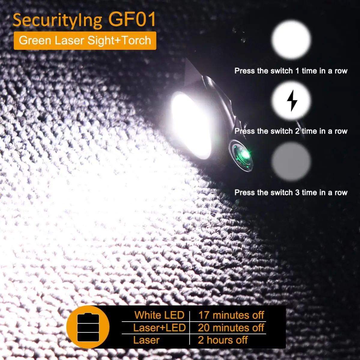Tactical Flashlight Rechargeable 800 Lumen Mini Flashlight For Gun 20MM Width Picatinny Rail 3 Modes Waterproof LED Flash Light led flashlight mini flashlight led flashlights mini led flashlight led torch light