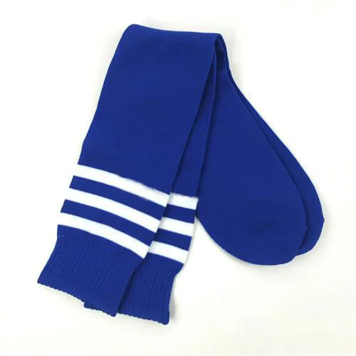Women's Men's Football Socks Fashion Stripe Print Knee High Athletic Sports Socks Over The Knee Long Football basketball socks