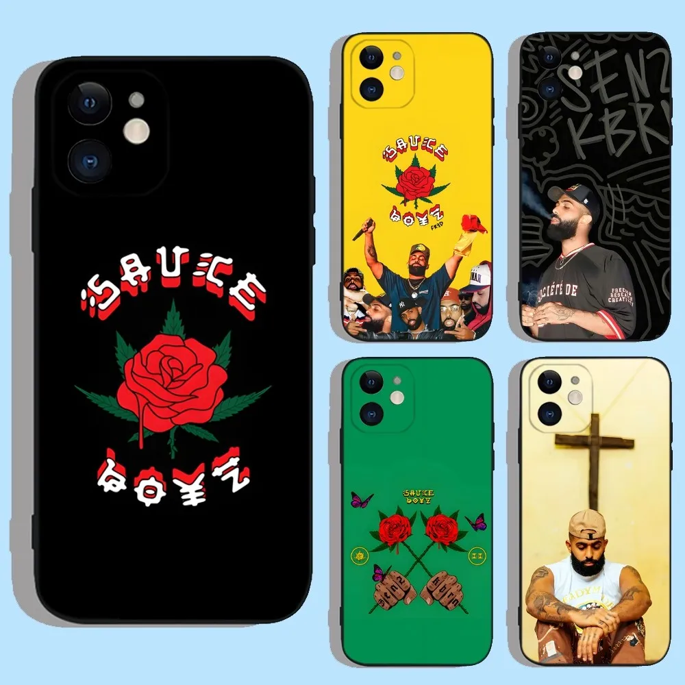 E-Eladio Carrion Sauce Boyz Custodia Per Telefono Per Apple Iphone 15,14,13,12,11,Xs,Xr,X,8,7,Pro,Max,Plus,Mini Cover Nera In Silicone