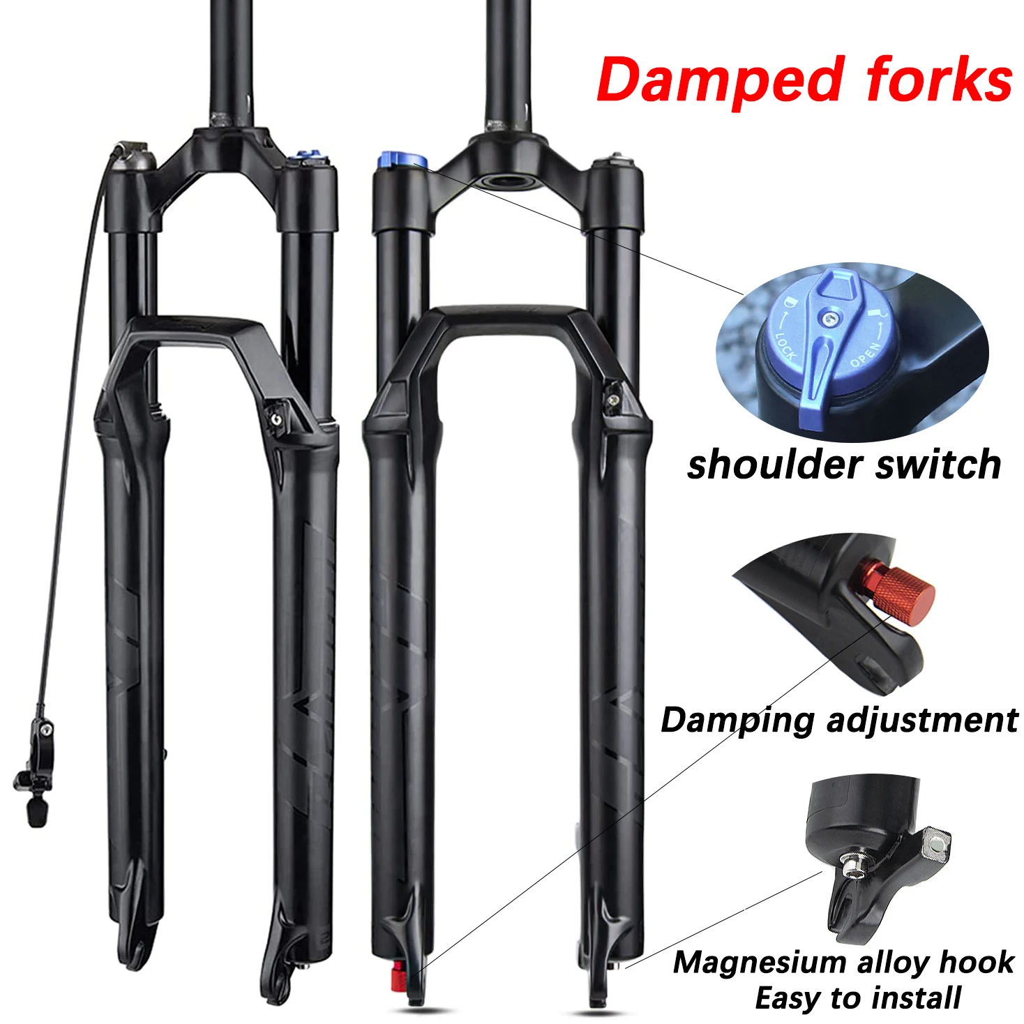 BolanyMTBFrontFork27529inchBicycleDampingMechanical