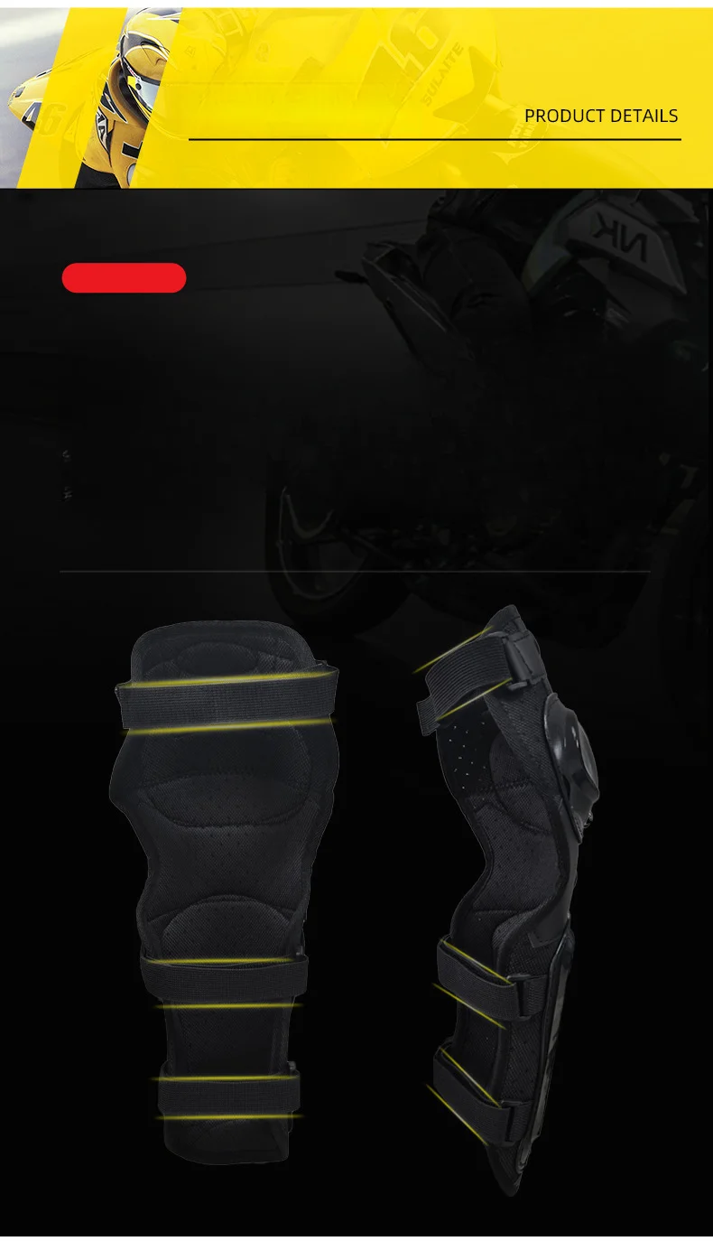 Protezioni per ginocchia e gomiti in acciaio inossidabile per tutte le stagioni, abbigliamento per motociclisti, protezioni per le gambe da corsa, sport all'aria aperta_voghion.com