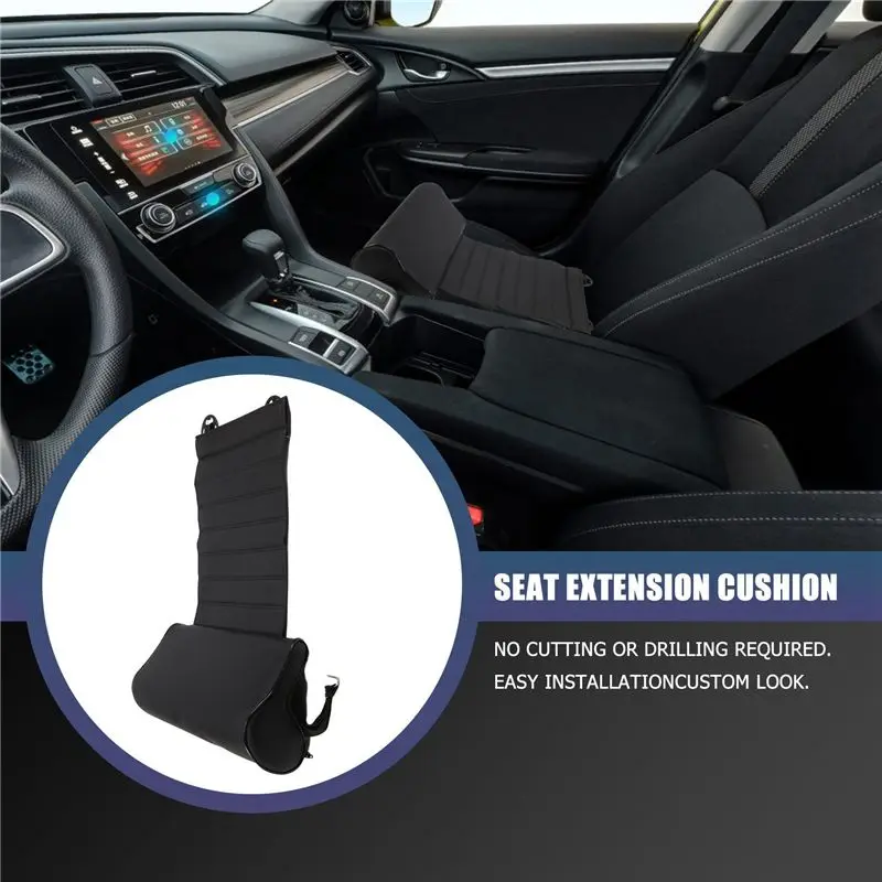 유니버설 카시트 가죽 다리 받침대 연장 매트 부드러운 발 받침대 가죽 쿠션 무릎 패드 메모리폼