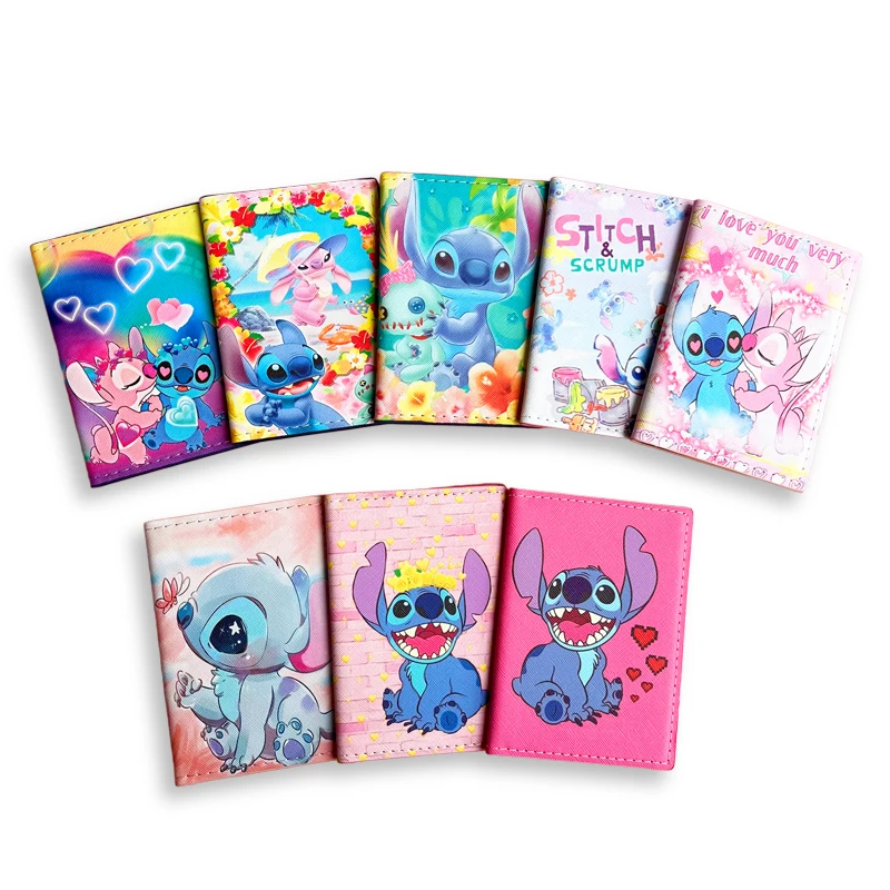Porta Passaporto Disney Stitch Custodia Per Passaporto Da Viaggio In Pelle Pu Per Amanti Delle Donne Porta Biglietti Da Visita Porta Biglietti Per Aer