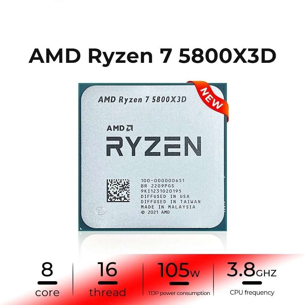 AMD Ryzen 7 5800X3D 4.5 GHz Socket AM4 8-Core Processor (100