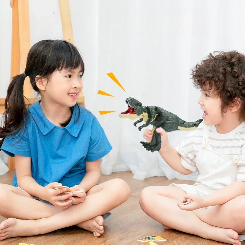 Fun Spring Swing Dinosaur Fidget Toy for Kid Hand-operated Telescopic Swing Za ZaZa Dinosaur Stress Relief Toy Christmas Gift