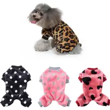 

Warm Cozy Soft Dog Jumpsuit Winter Dog Clothes Pajamas For Small Puppy Coat Pet Outfits Dog Hoodie Red Plaid Leopard Clothing