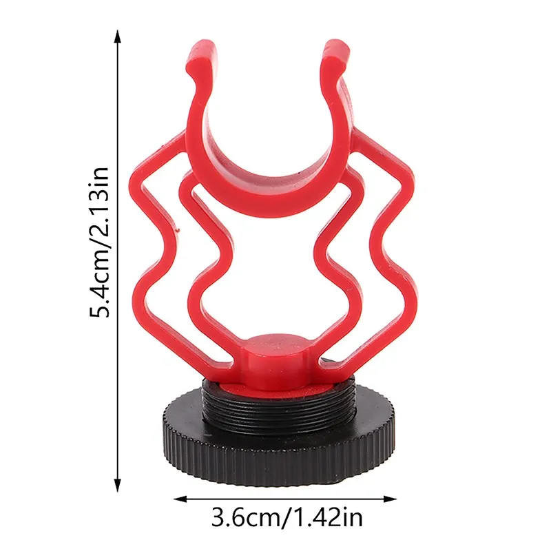 Universal Cold Shoe Mount Adapter Mic Bracket Plastic Microphone Shock Mount Stable Microphone Bracket for Video Interviews DSLR,microphone shock mount
