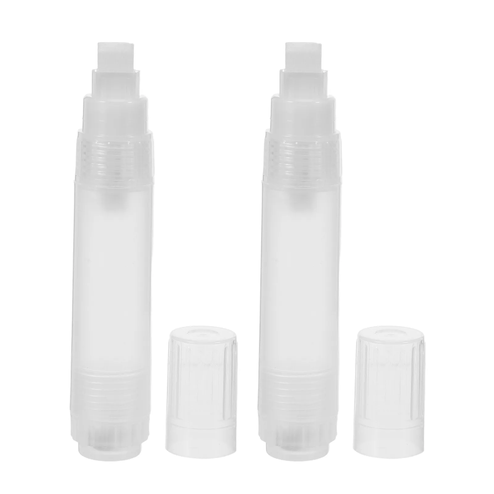 2Pcs 빈 리필 가능 페인트 펜 10Mm 플랫 포인트 아크릴 마커 목재 금속 플라스틱 야외 예술 산업 수리용